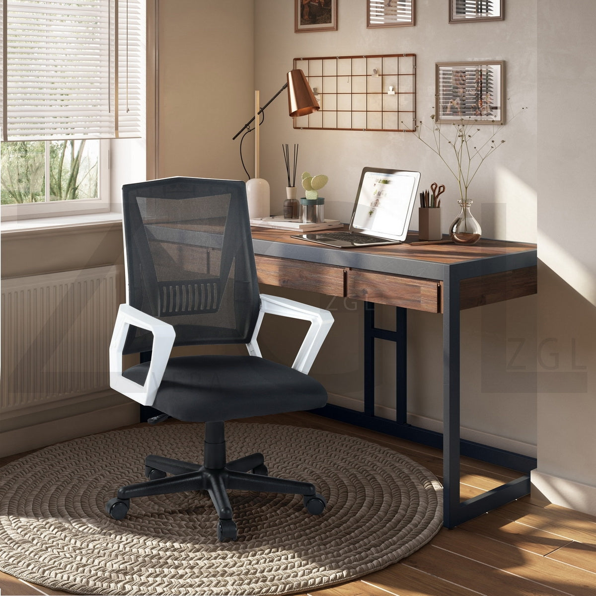 Home Study Chair Modern Home Office Desk Chair Mesh Upholstery Iael