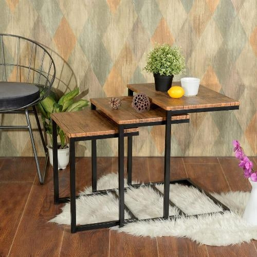 Set of 3 Nesting End Coffee Table Maximo