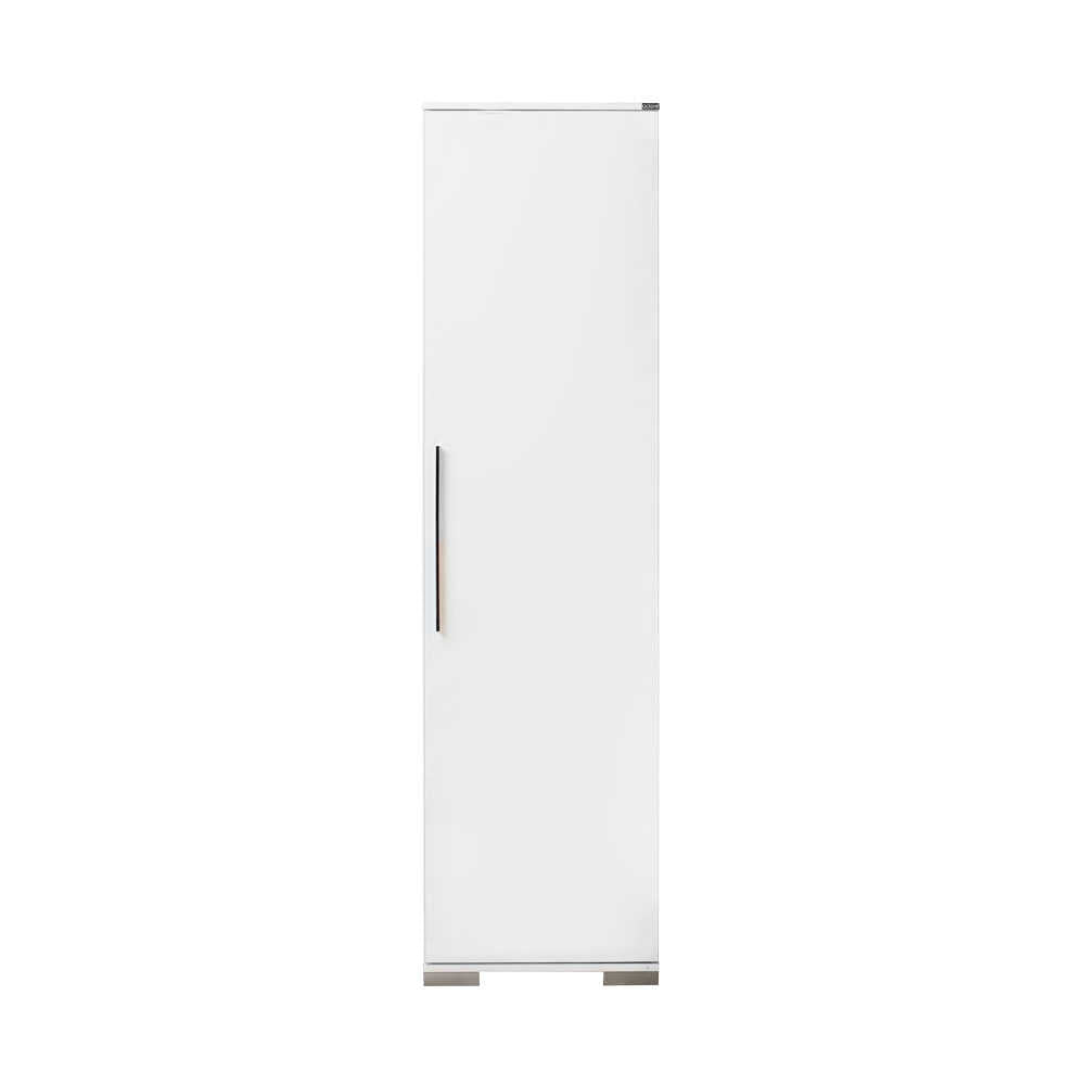 Multipurpose Cabinet W/ One Door & Eight Adjustable Shelves High Gloss White ADR