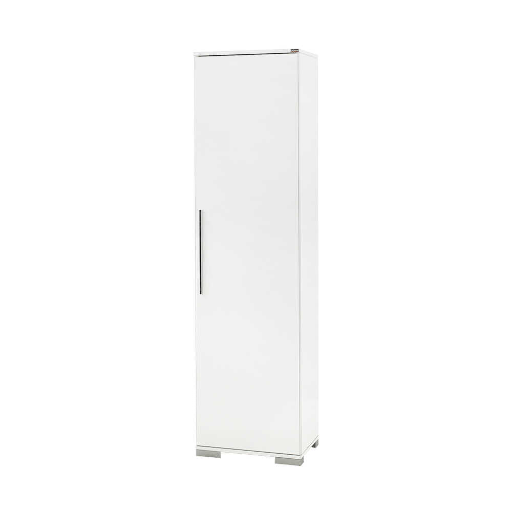 Multipurpose Cabinet W/ One Door & Eight Adjustable Shelves High Gloss White ADR