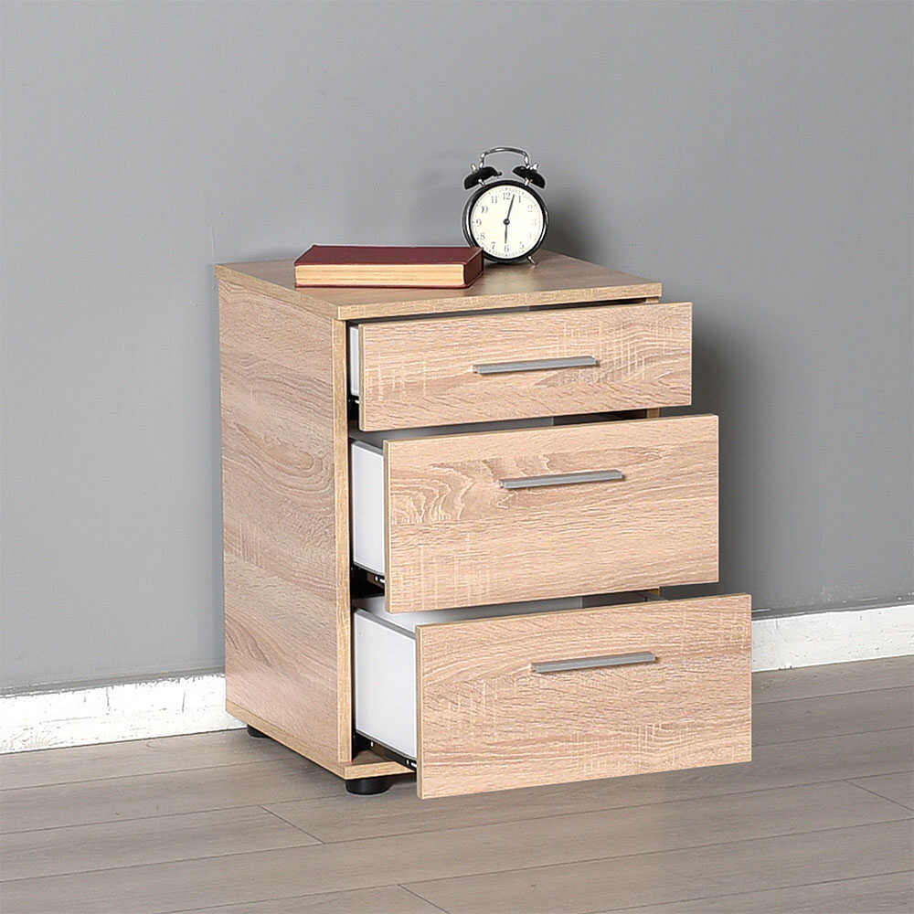 Newline Nightstand W/ Three Drawers Sonoma KMD