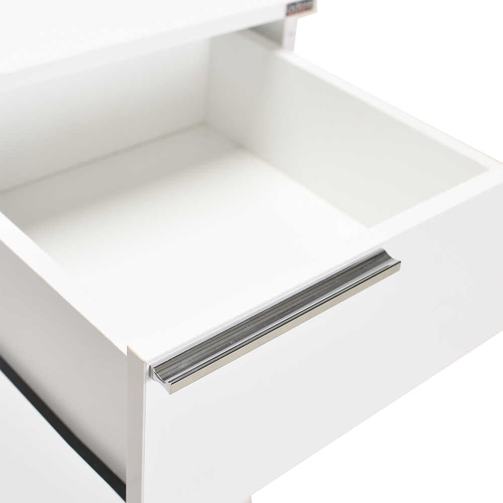 Multipurpose Cabinet W/ Five Drawers & One Section High Gloss White ADR