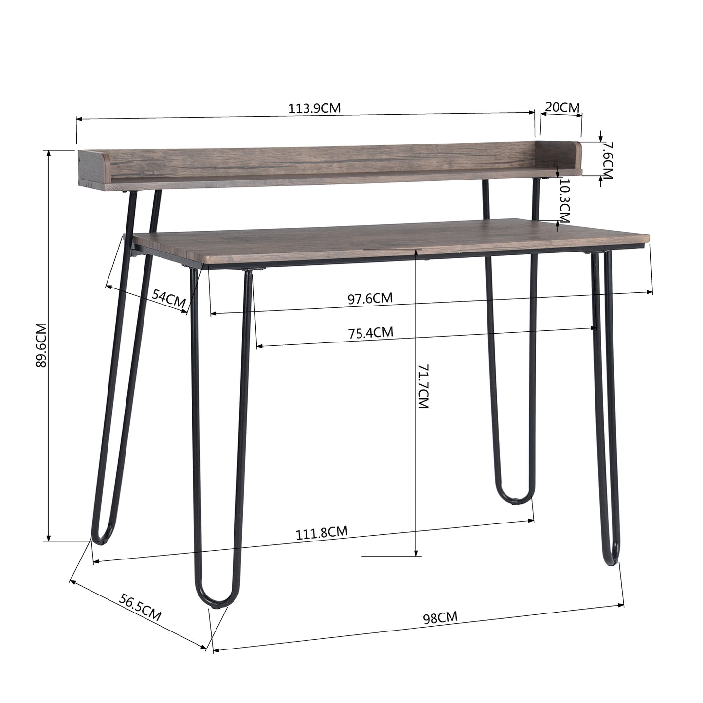 Computer Desk Writing Office Table with Shelf Acer