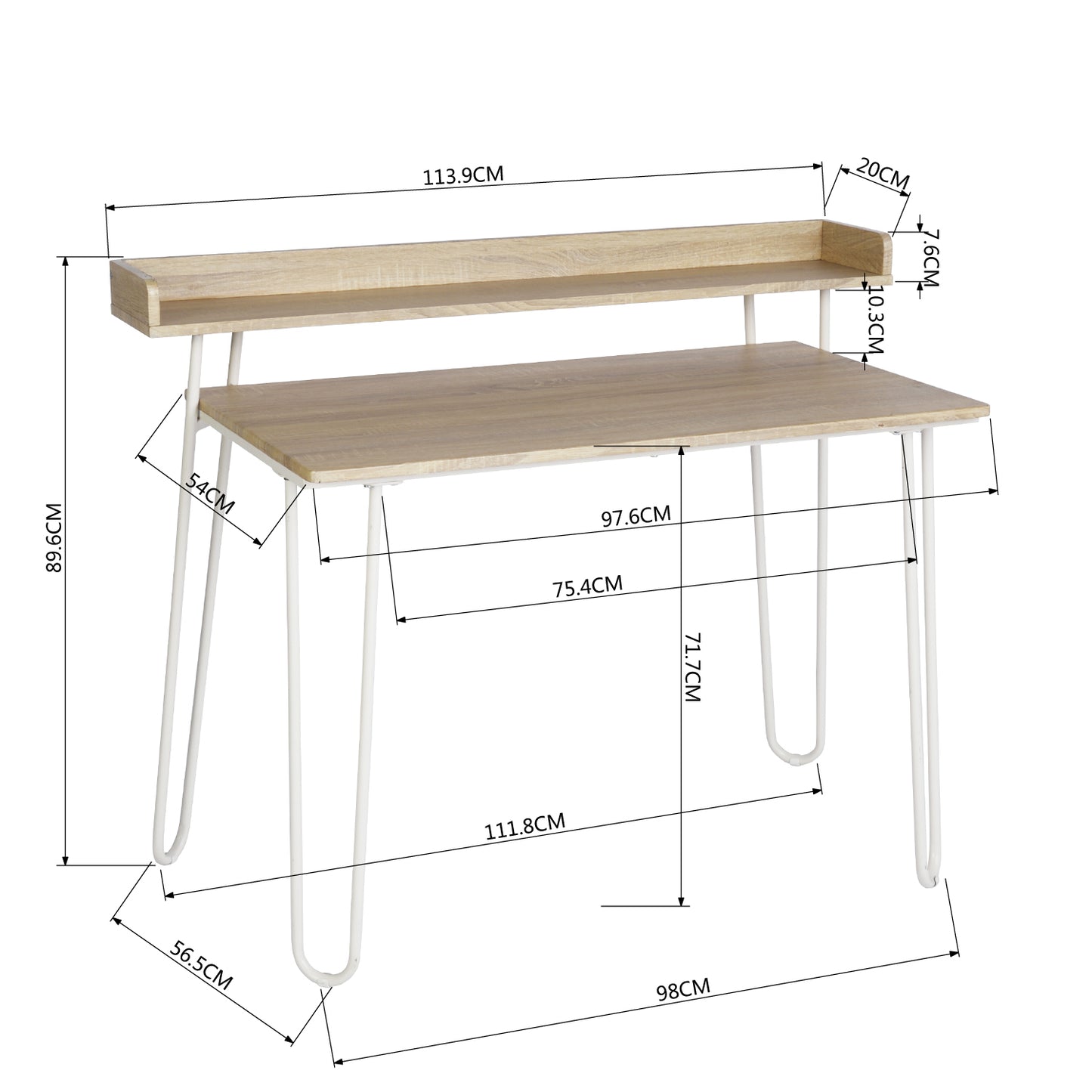 Computer Desk Writing Office Table with Shelf Acer