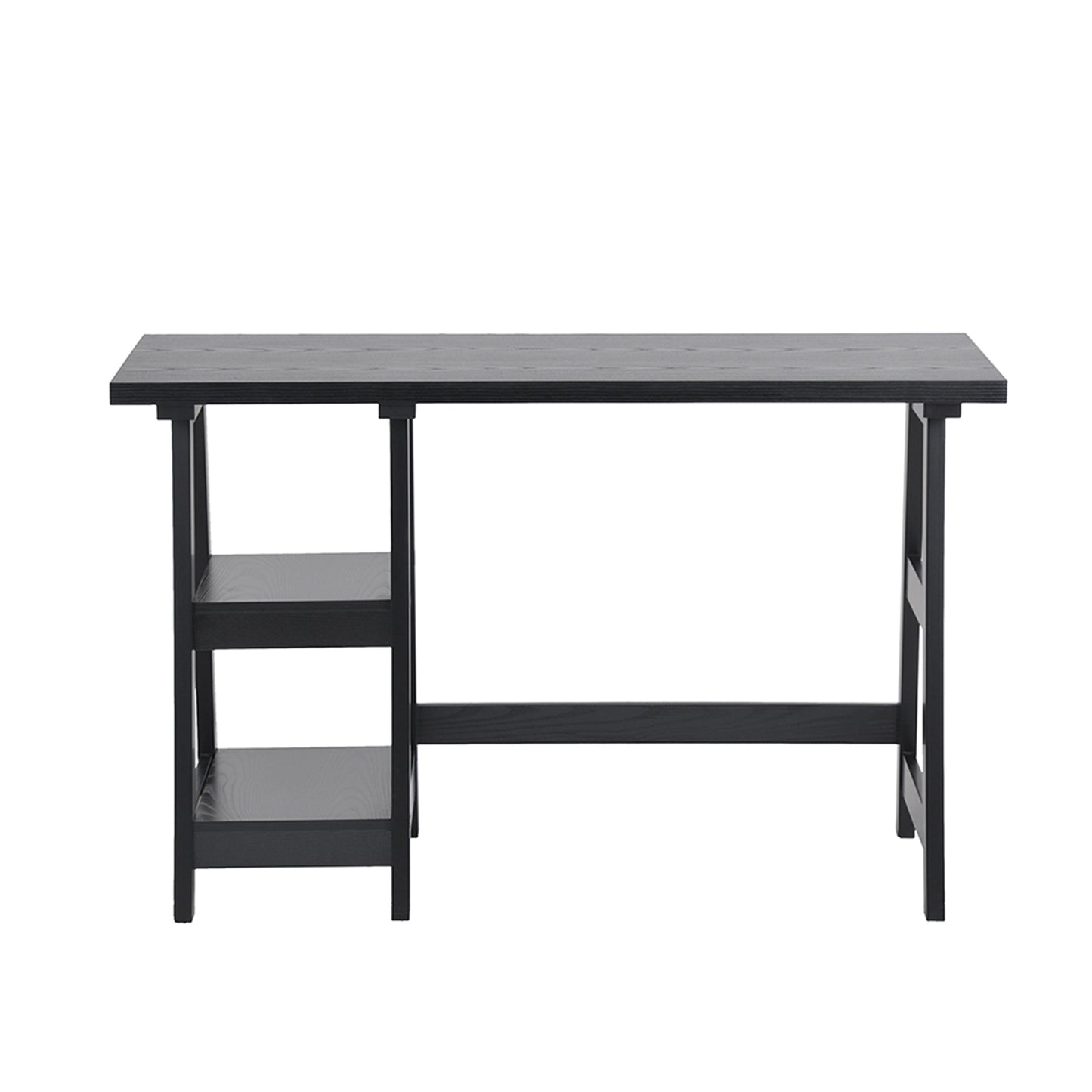 Computer Desk Writing Office Table with 2 Shelves Afra