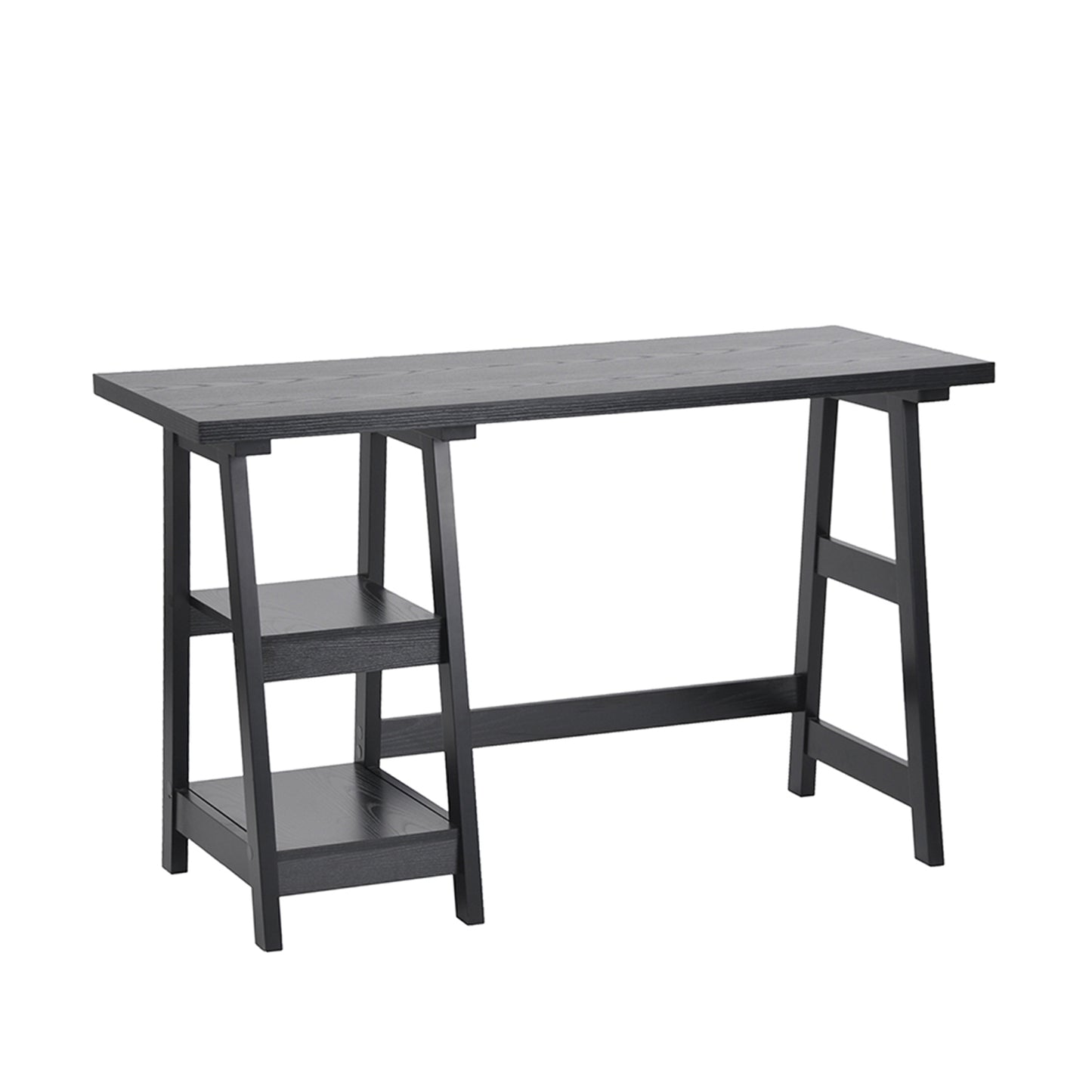 Computer Desk Writing Office Table with 2 Shelves Afra