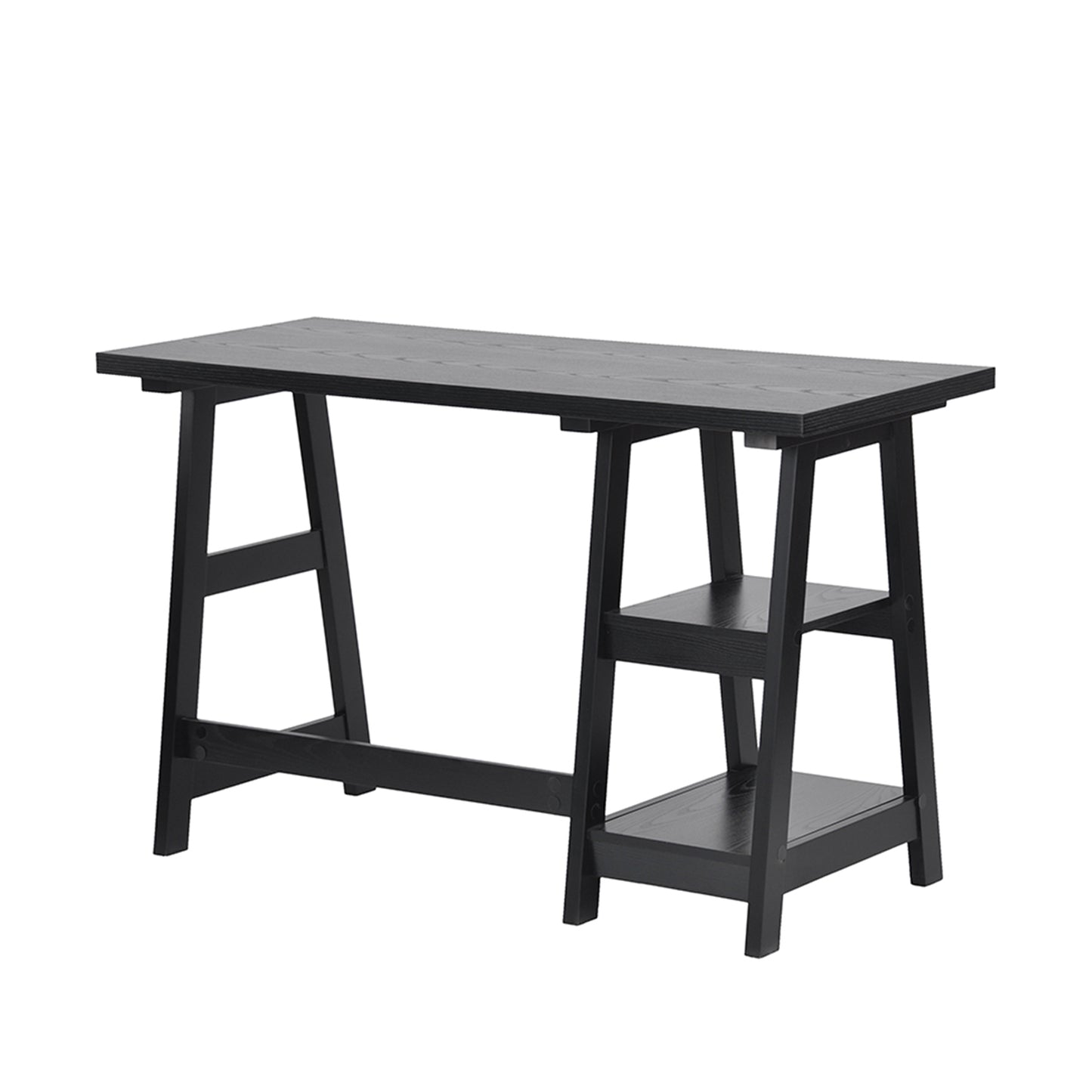 Computer Desk Writing Office Table with 2 Shelves Afra