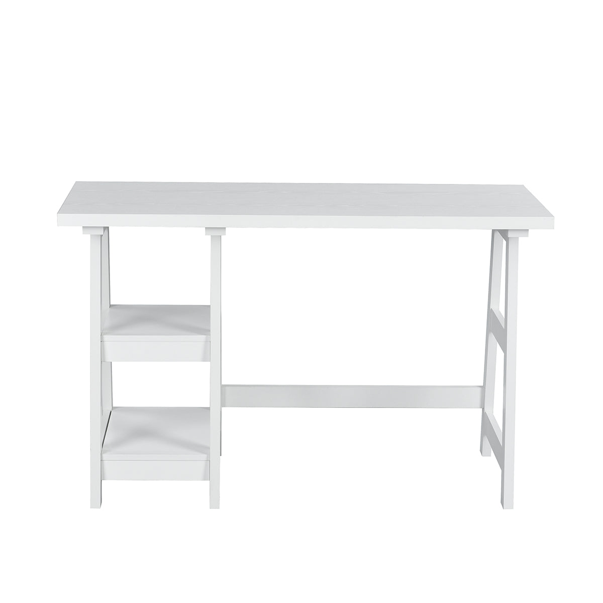 Computer Desk Writing Office Table with 2 Shelves Afra