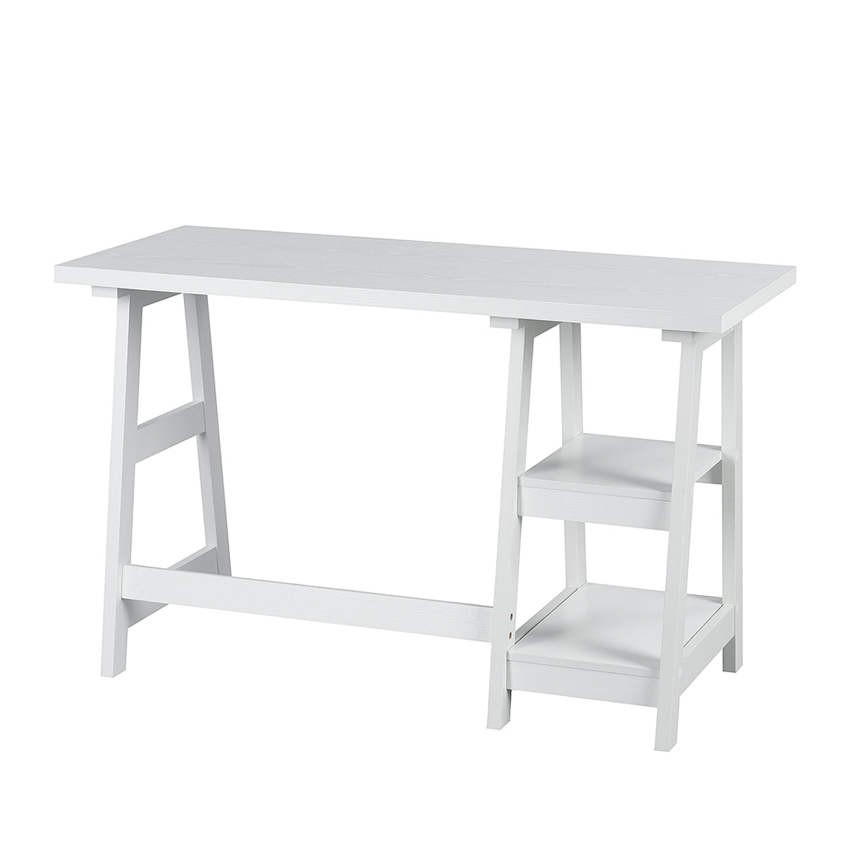 Computer Desk Writing Office Table with 2 Shelves Afra