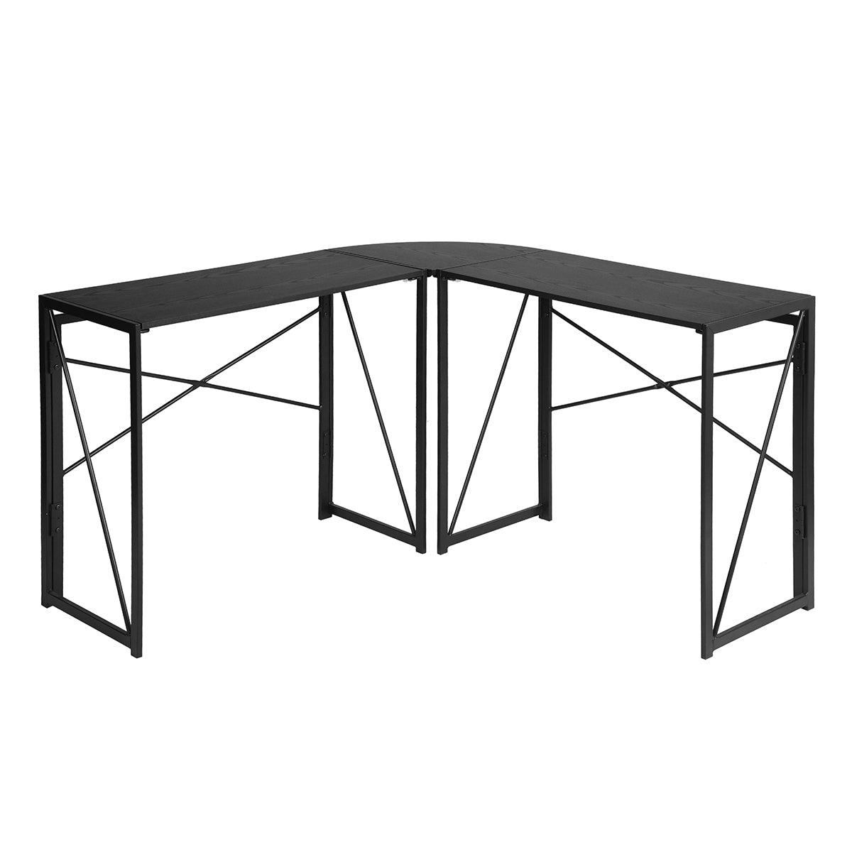 L-Shaped Folding Gaming Desk Home Office Corner Table Albertin