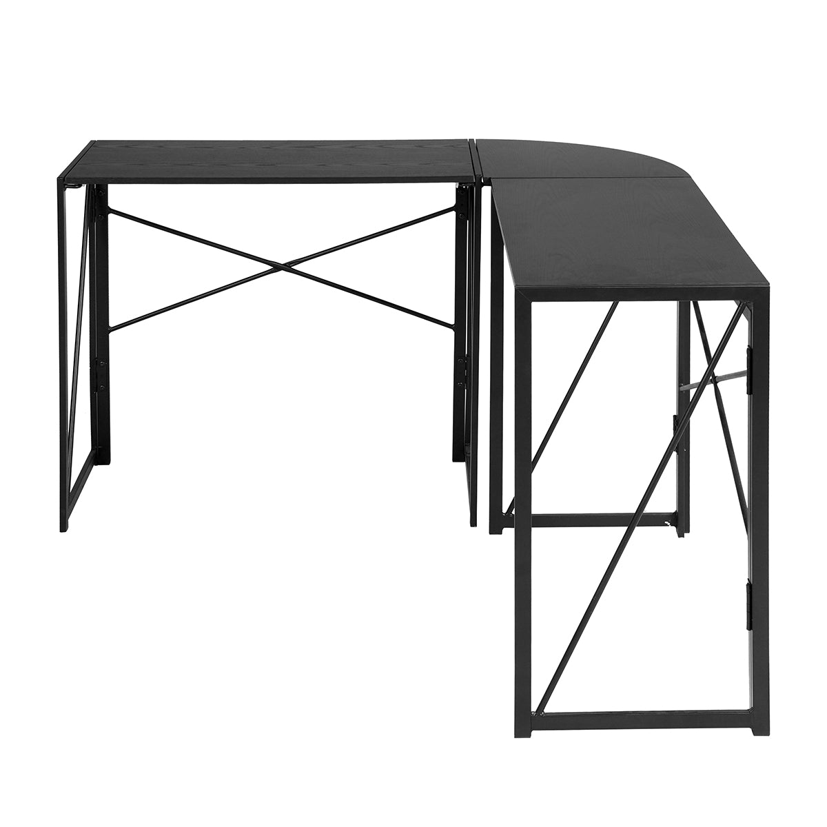 L-Shaped Folding Gaming Desk Home Office Corner Table Albertin