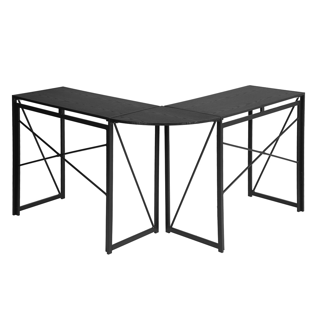 L-Shaped Folding Gaming Desk Home Office Corner Table Albertin