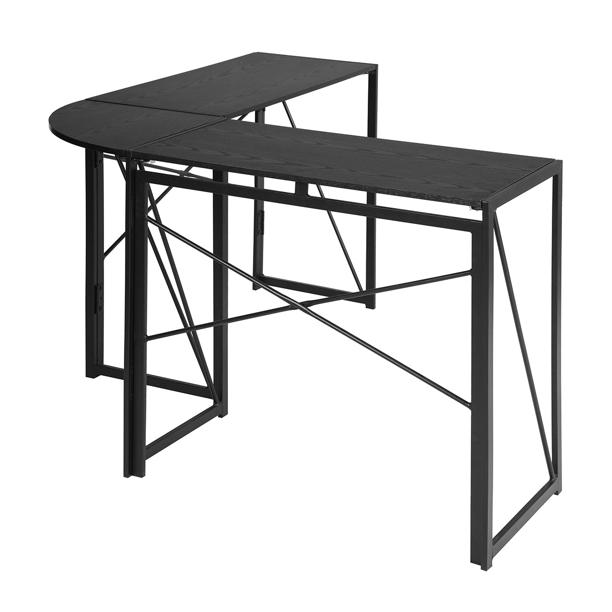 L-Shaped Folding Gaming Desk Home Office Corner Table Albertin