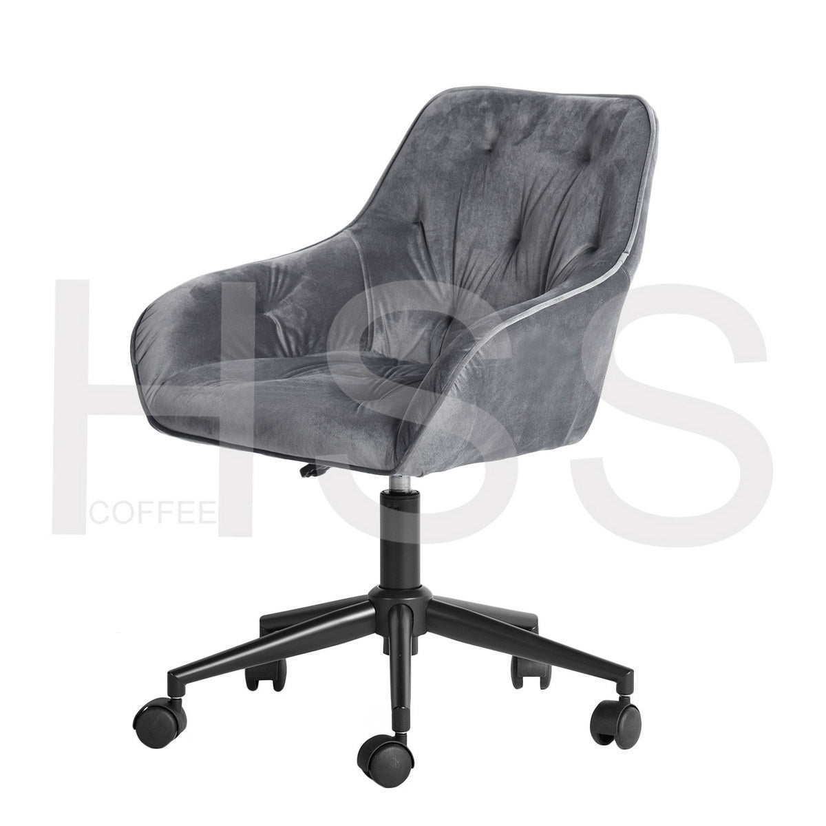 Velvet Upholstered Swivel Ergonomic Home Office Chair Alexon