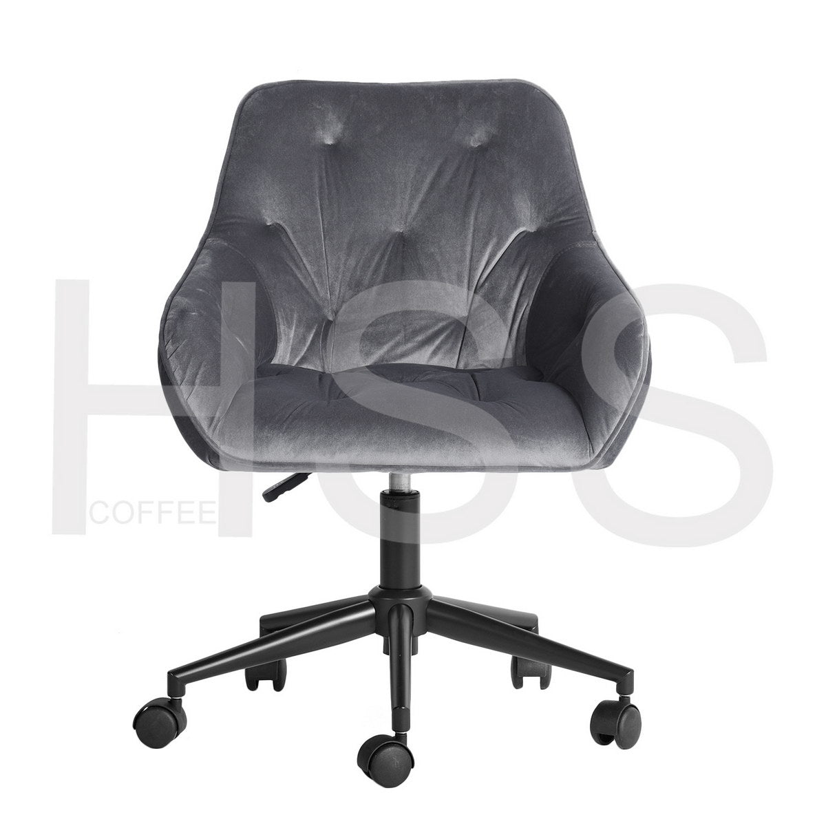 Velvet Upholstered Swivel Ergonomic Home Office Chair Alexon