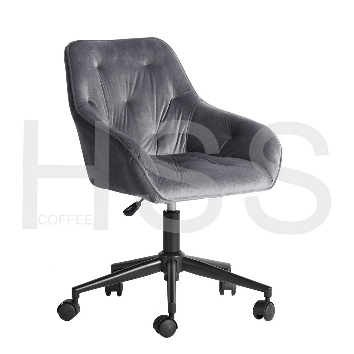 Velvet Upholstered Swivel Ergonomic Home Office Chair Alexon