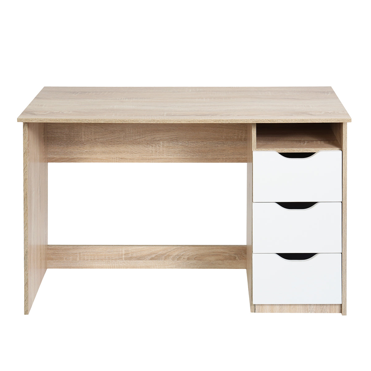 Computer Desk Writing Office Table with 1 Shelf 2 Drawers Baal