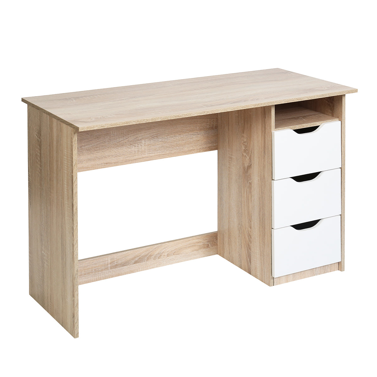 Computer Desk Writing Office Table with 1 Shelf 2 Drawers Baal