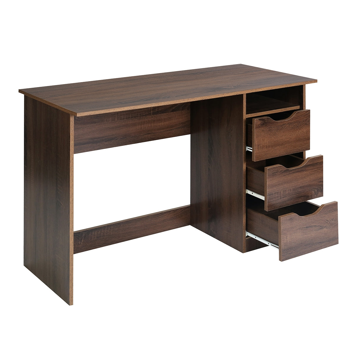 Computer Desk Writing Office Table with 1 Shelf 2 Drawers Baal