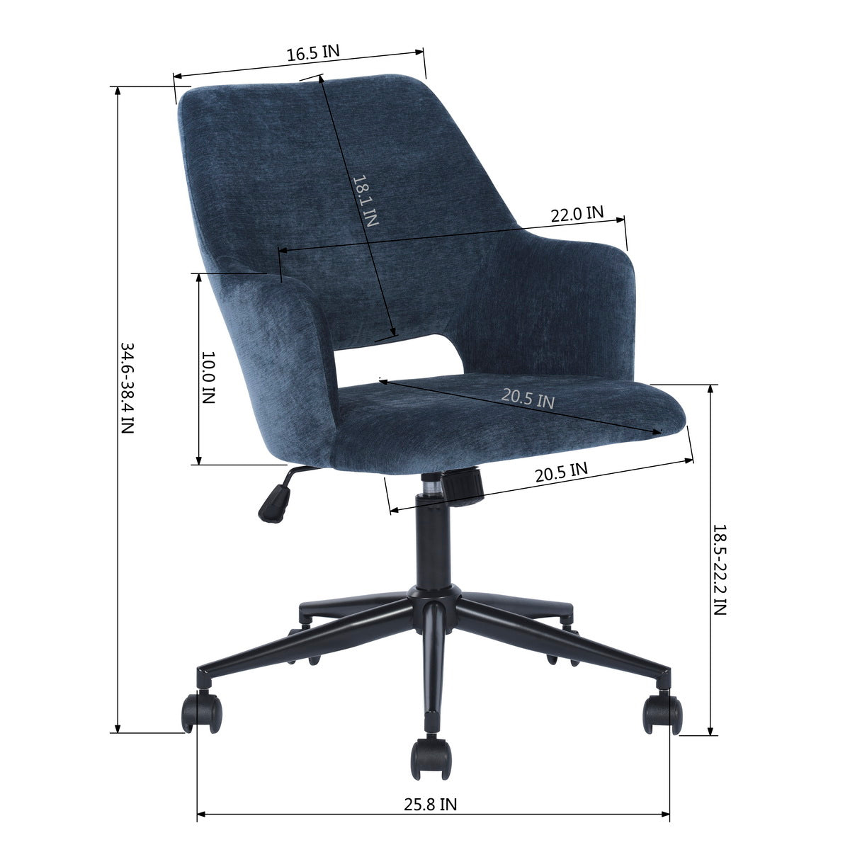 Fabric Office Chair Upholstery Modern Style Computer Chair Boga