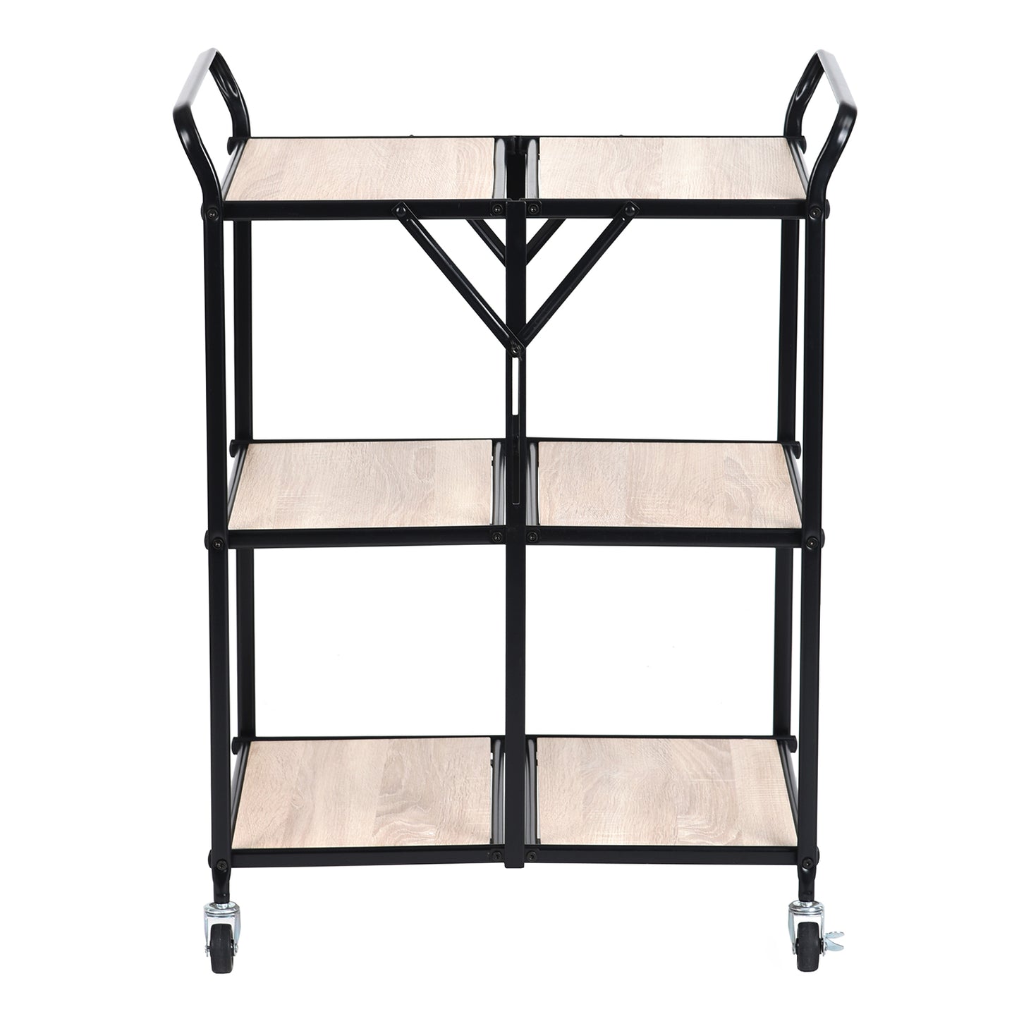 Folding Rolling Kitchen Trolley Serving Cart Bomfim