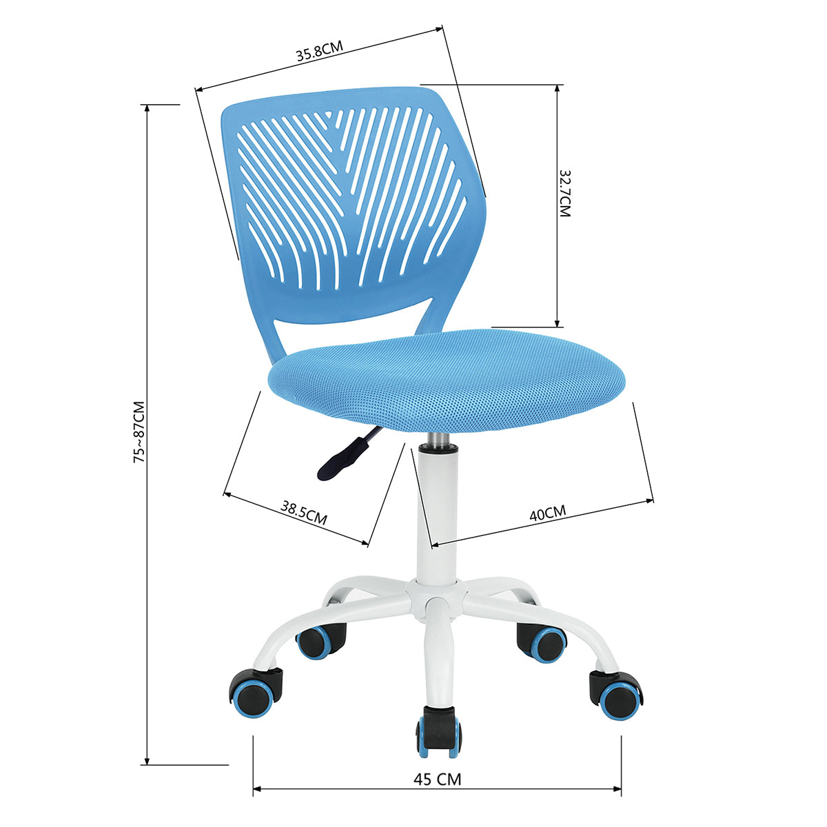 Home Study Chair Modern Home Office Desk Chair Mesh Upholstery Carnation