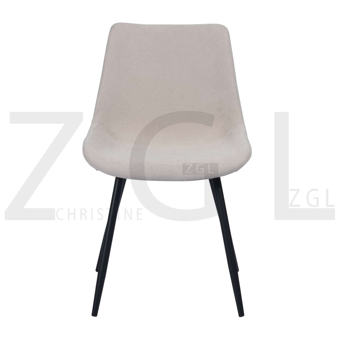 Dining Chairs Fabric Upholstered Metal Legs Casemiro