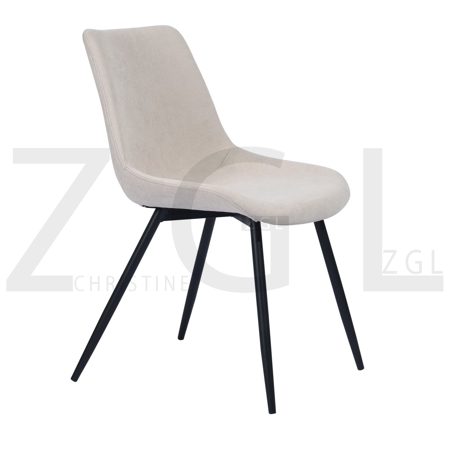 Dining Chairs Fabric Upholstered Metal Legs Casemiro