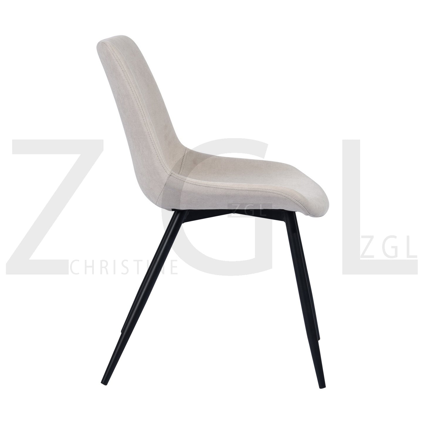 Dining Chairs Fabric Upholstered Metal Legs Casemiro