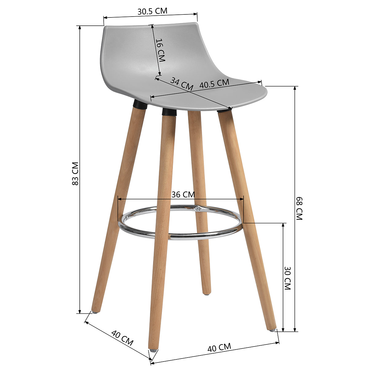 Barstools Plastic Seat Bar Stools Delie