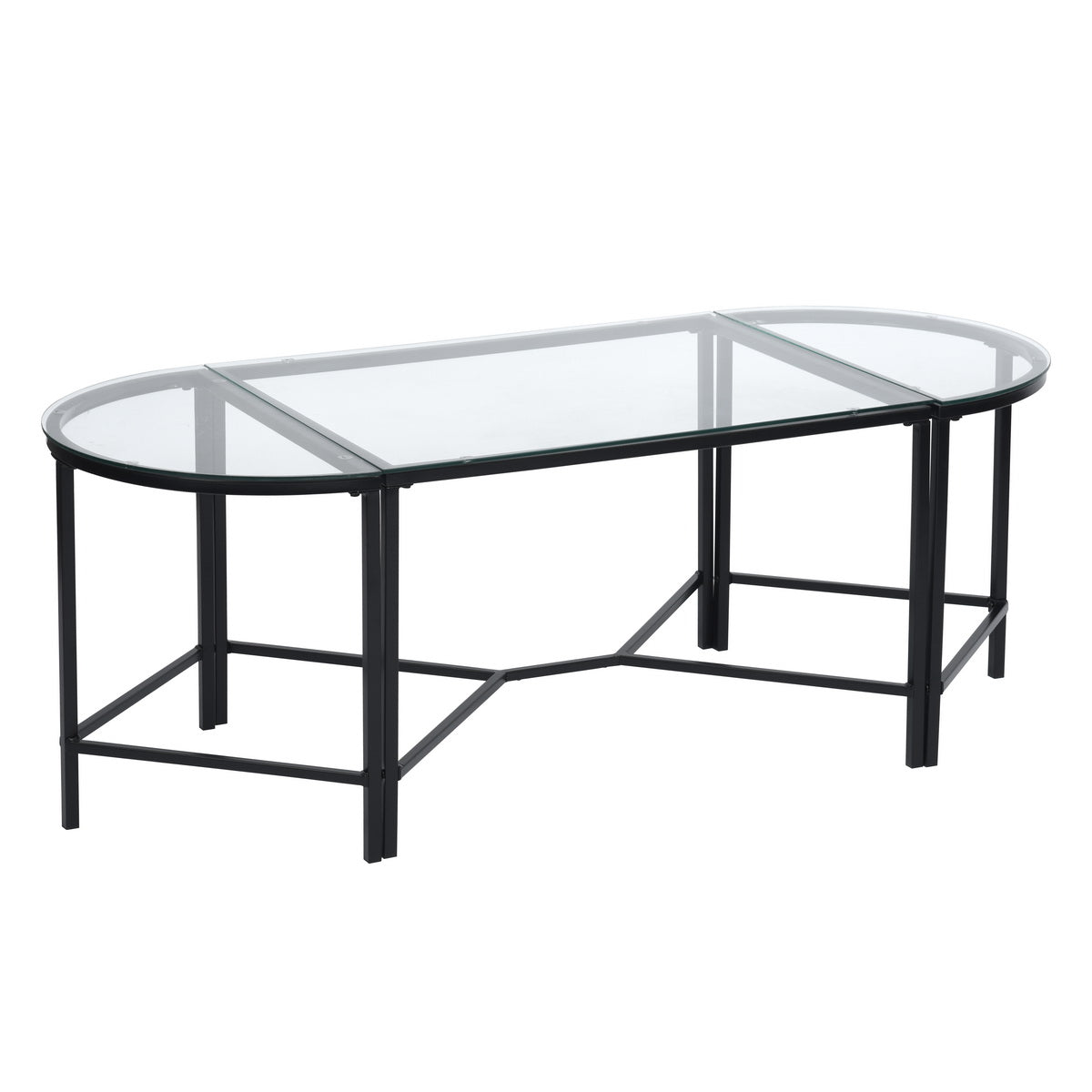 Set of 3 Glass Coffee Table End Table Design Demaio