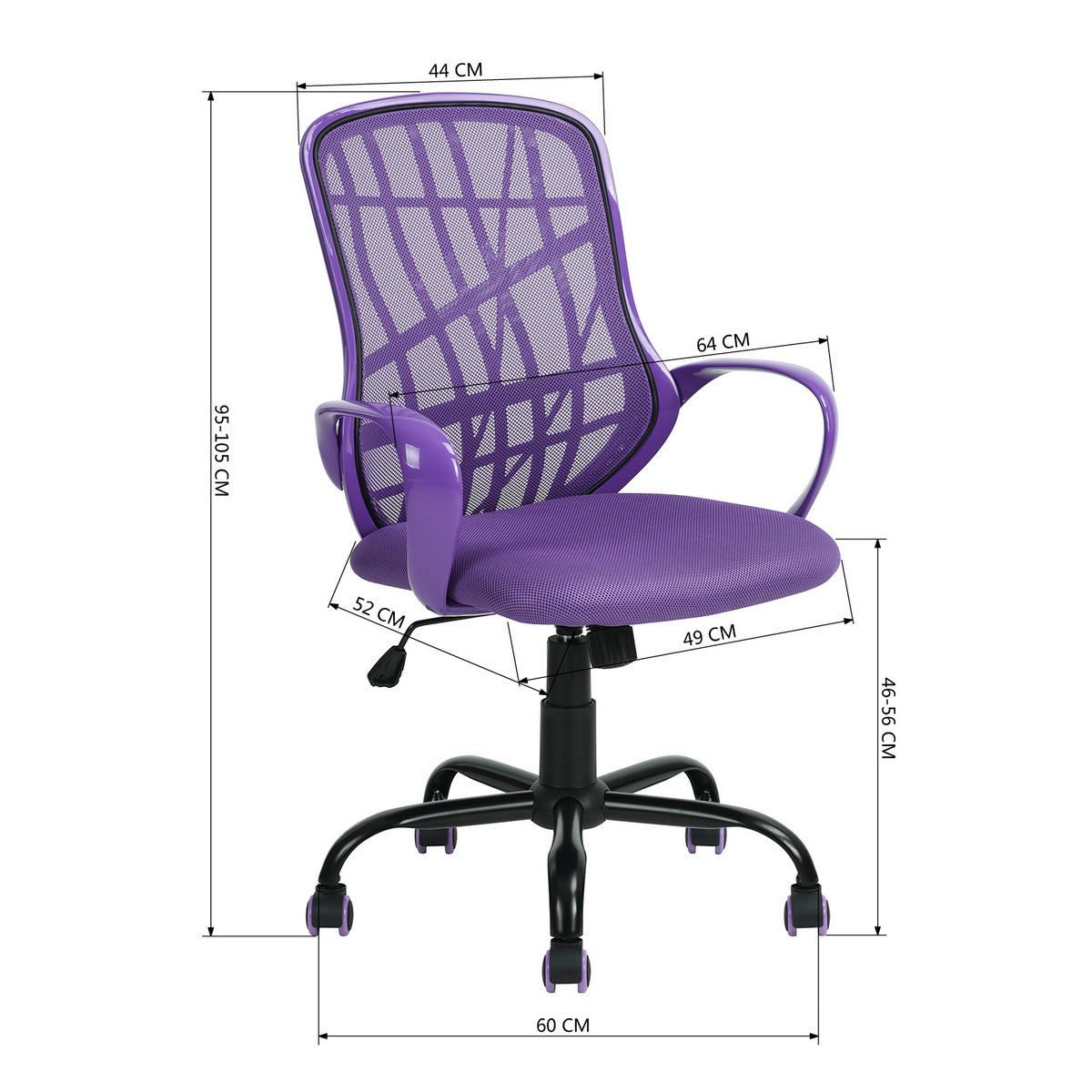 Ergonomic Office Chair Modern Home Office Desk Chair Mesh Upholstery Desert