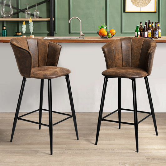 Barstools Suede Upholstered Bar Stools Doncic