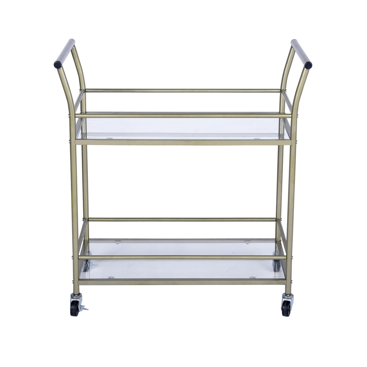 Rolling Glass Kitchen Trolley Serving Cart Don