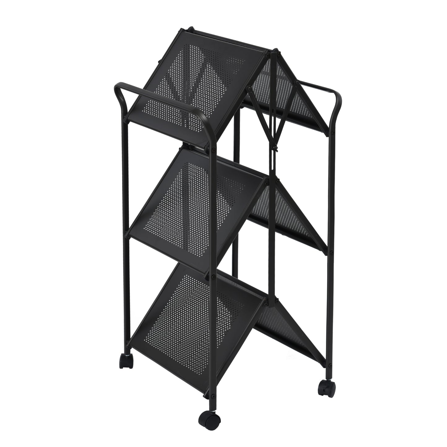 Folding Rolling Kitchen Trolley Serving Cart Elias