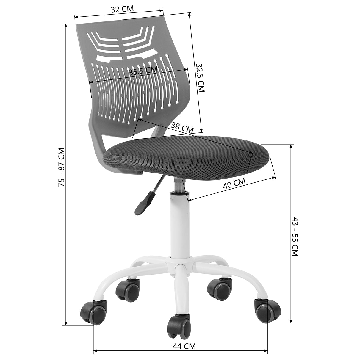 Home Study Chair Modern Home Office Desk Chair Mesh Upholstery Favors