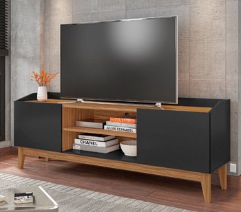 TV Stand Ravena 1,60M Black/Noce