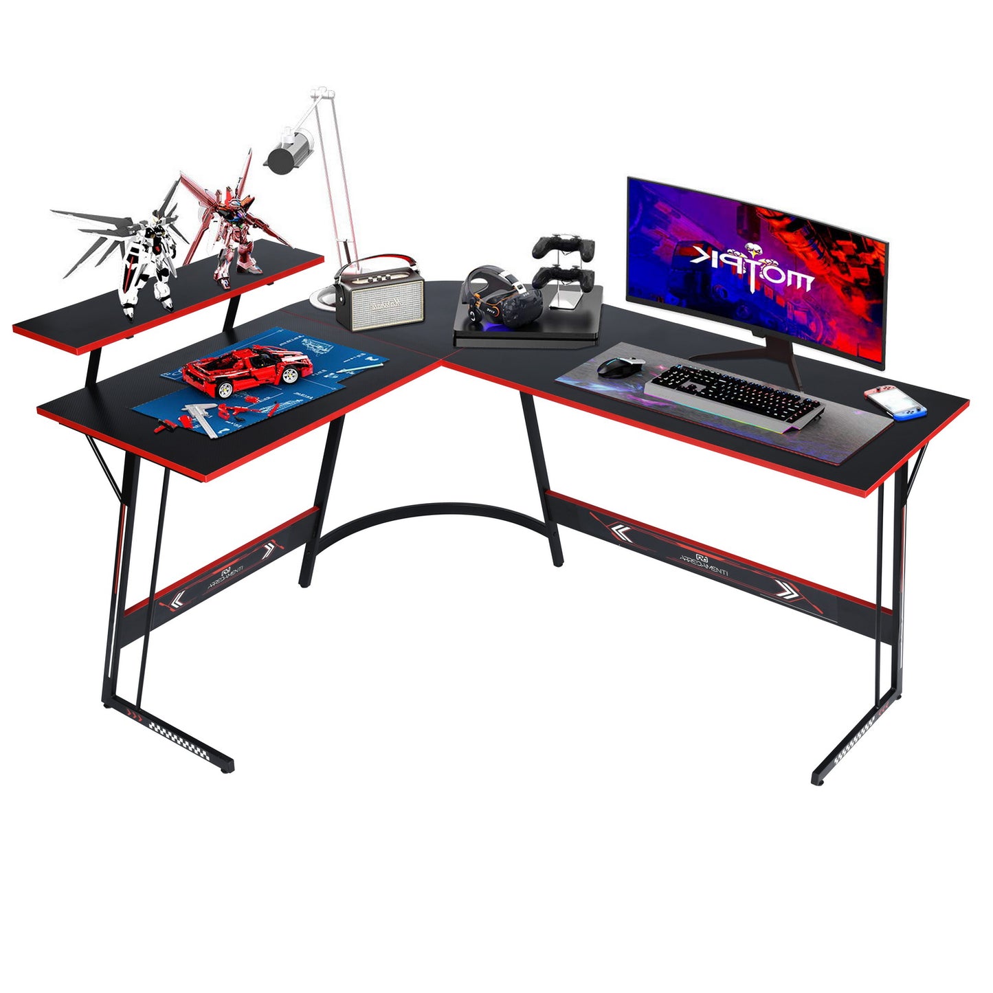 Gaming Desk L Shaped Computer Desk Office Workstation Fila