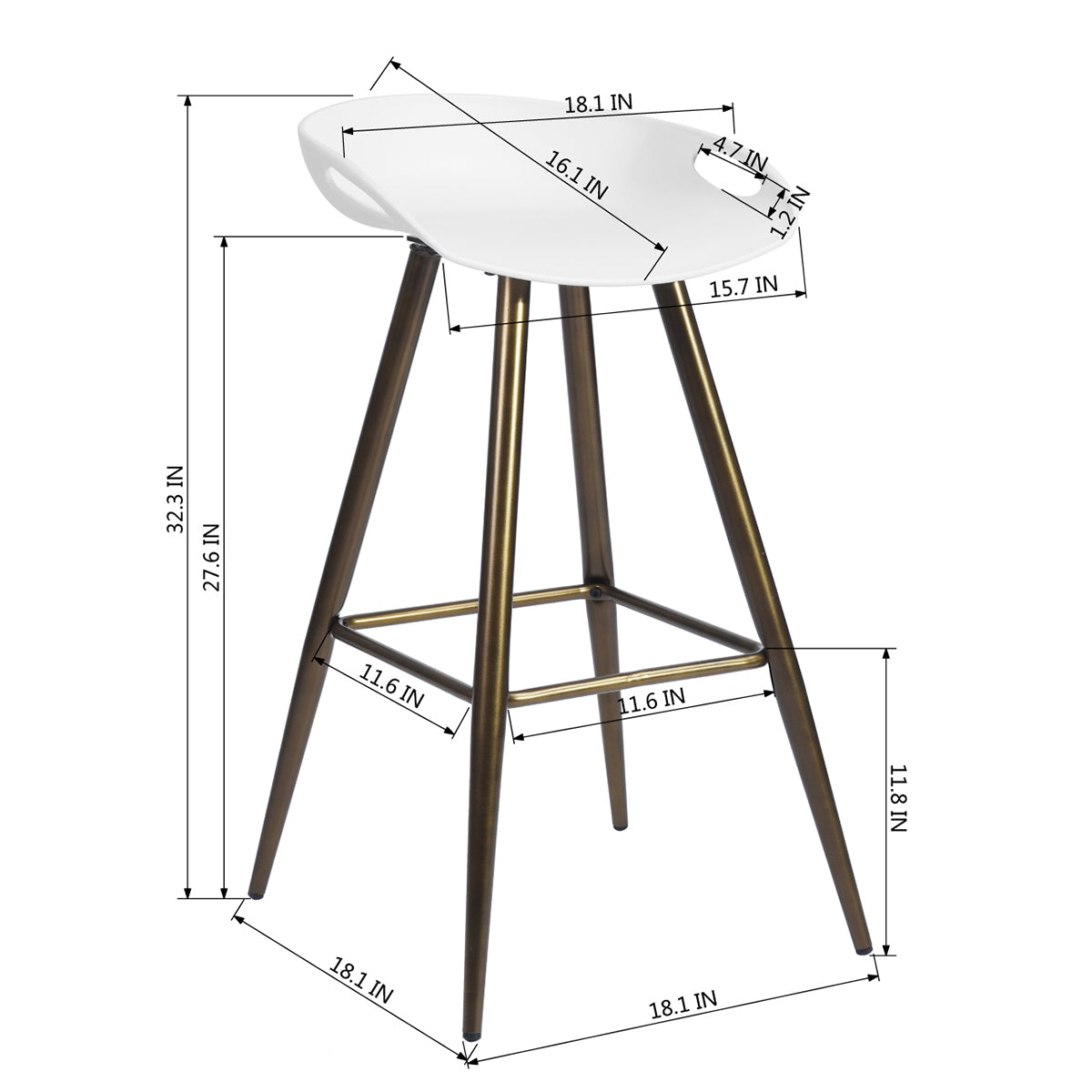 Barstools Plastic Seat Bar Stools Fiyan