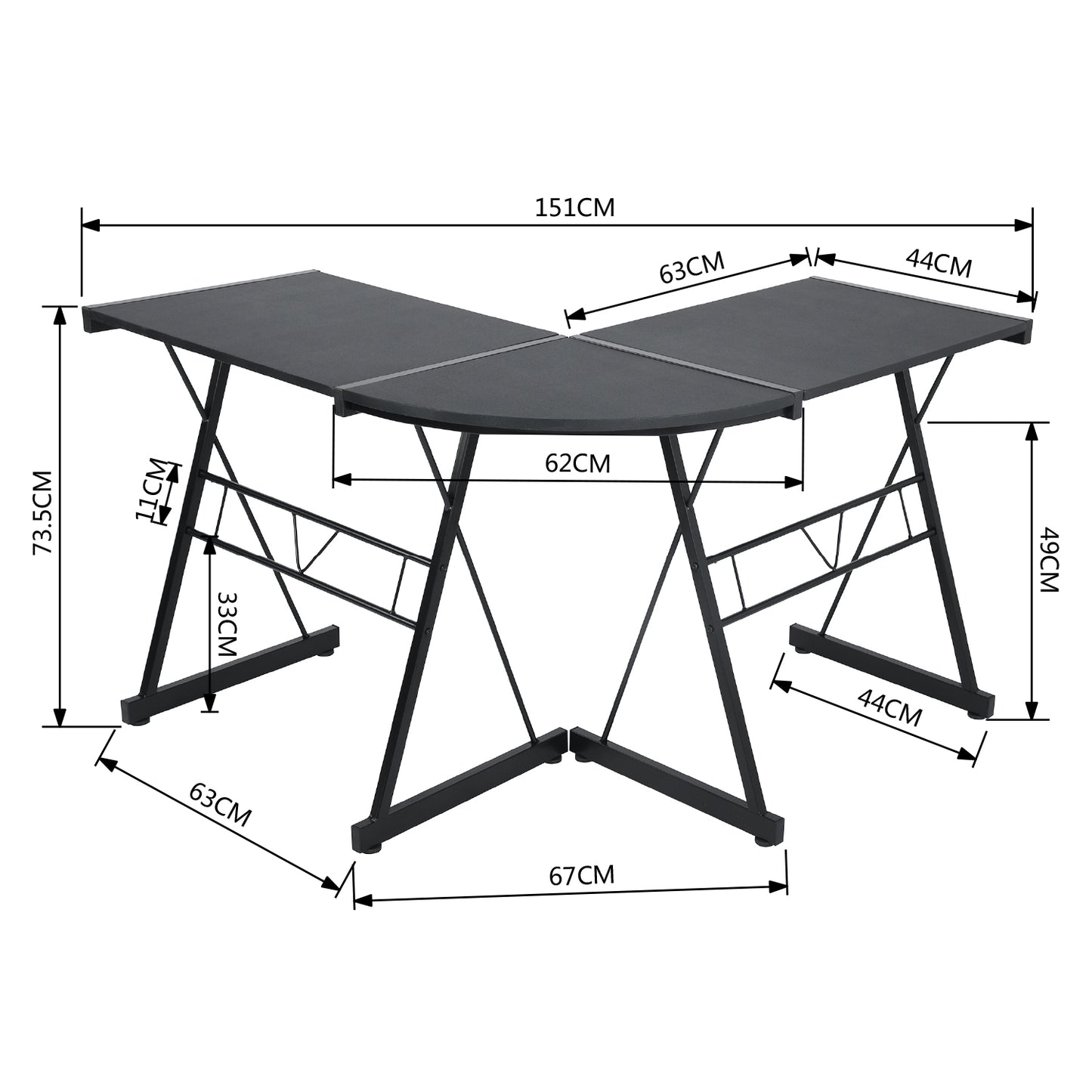 L-Shaped Computer Office Desk Galan