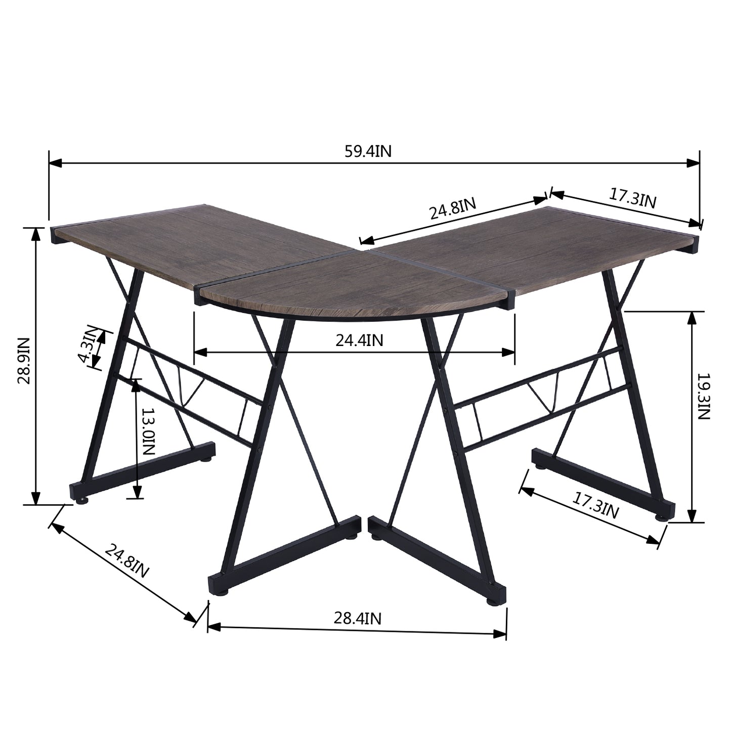 L-Shaped Computer Office Desk Galan