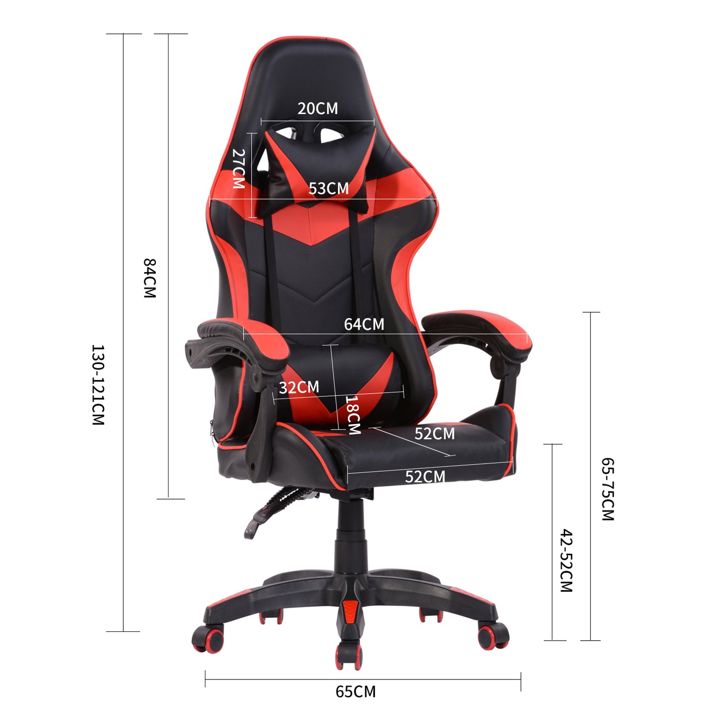 Gaming Chair Racing Office Chair Recliner Swivel Rocker with Headrest and Lumbar Pillow Ganesa