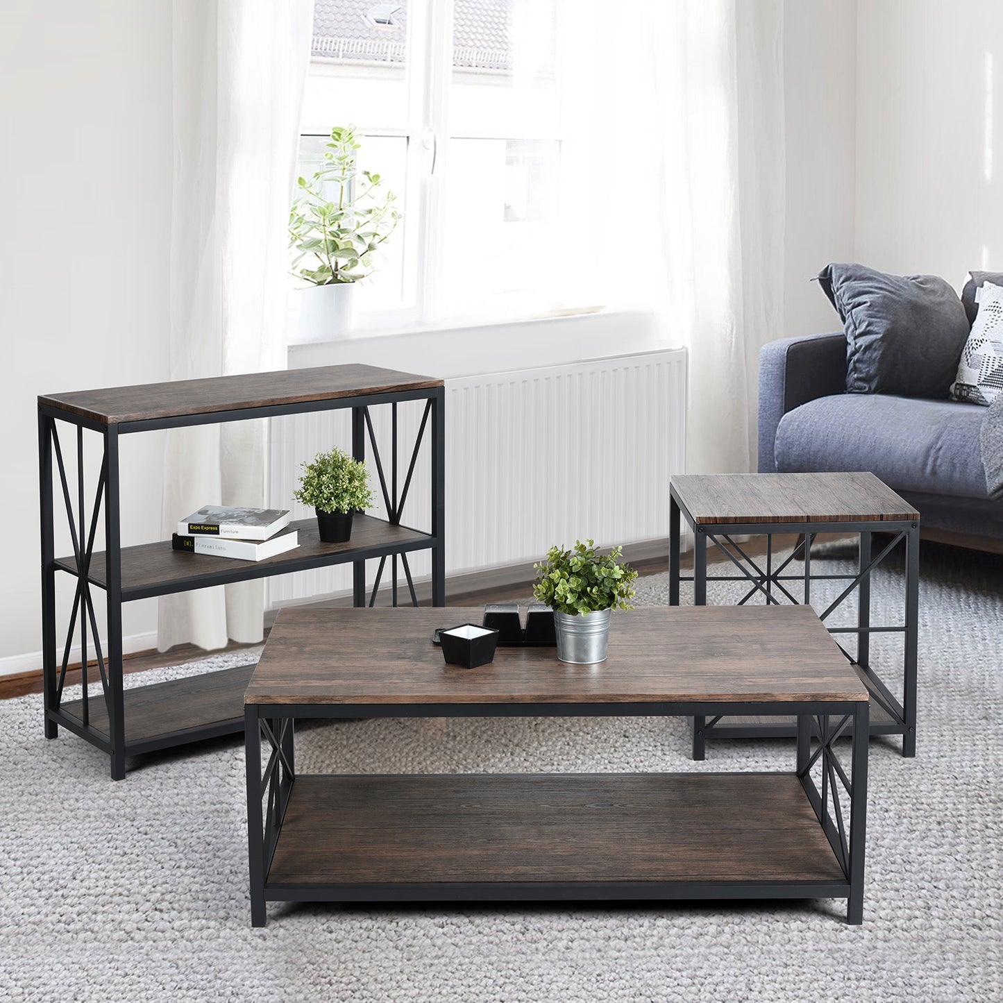 Rustic Coffee Table Modern Center Table Grain