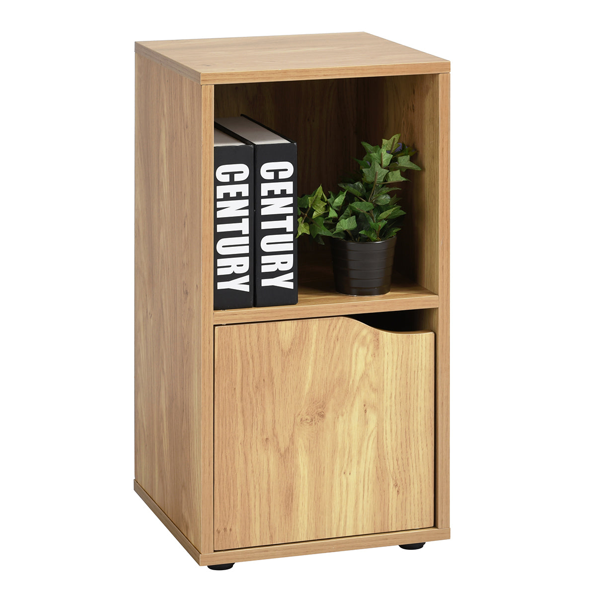 Bookcase with 1 Shelf and 1 Door Bookshelf Storage Night Stand Hugo