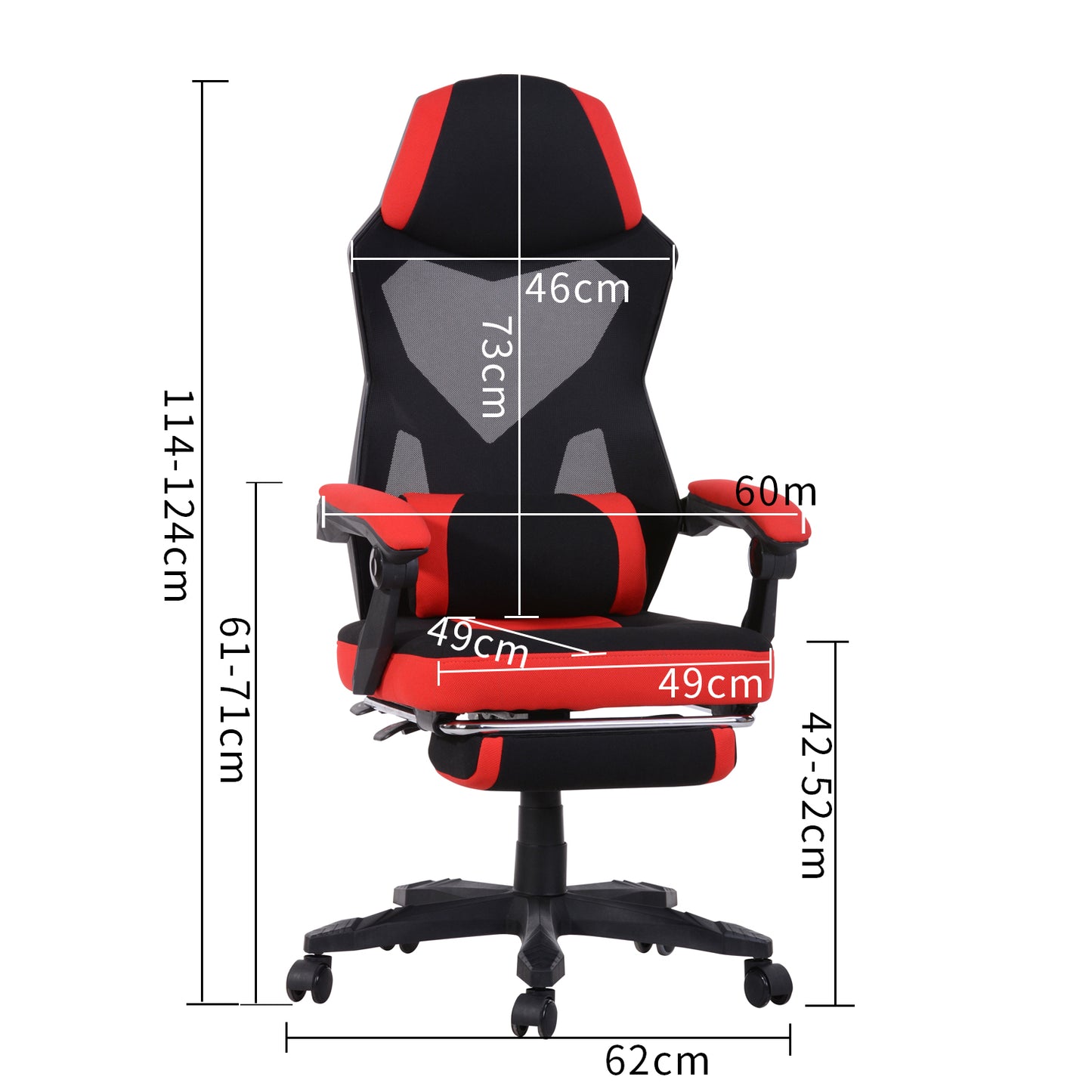 Gaming Chair Mesh Racing Office Chair Recliner Swivel Rocker with Headrest and Lumbar Pillow Imhoff