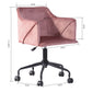 Velvet Upholstered Swivel Ergonomic Home Office Chair Armrest Jamal