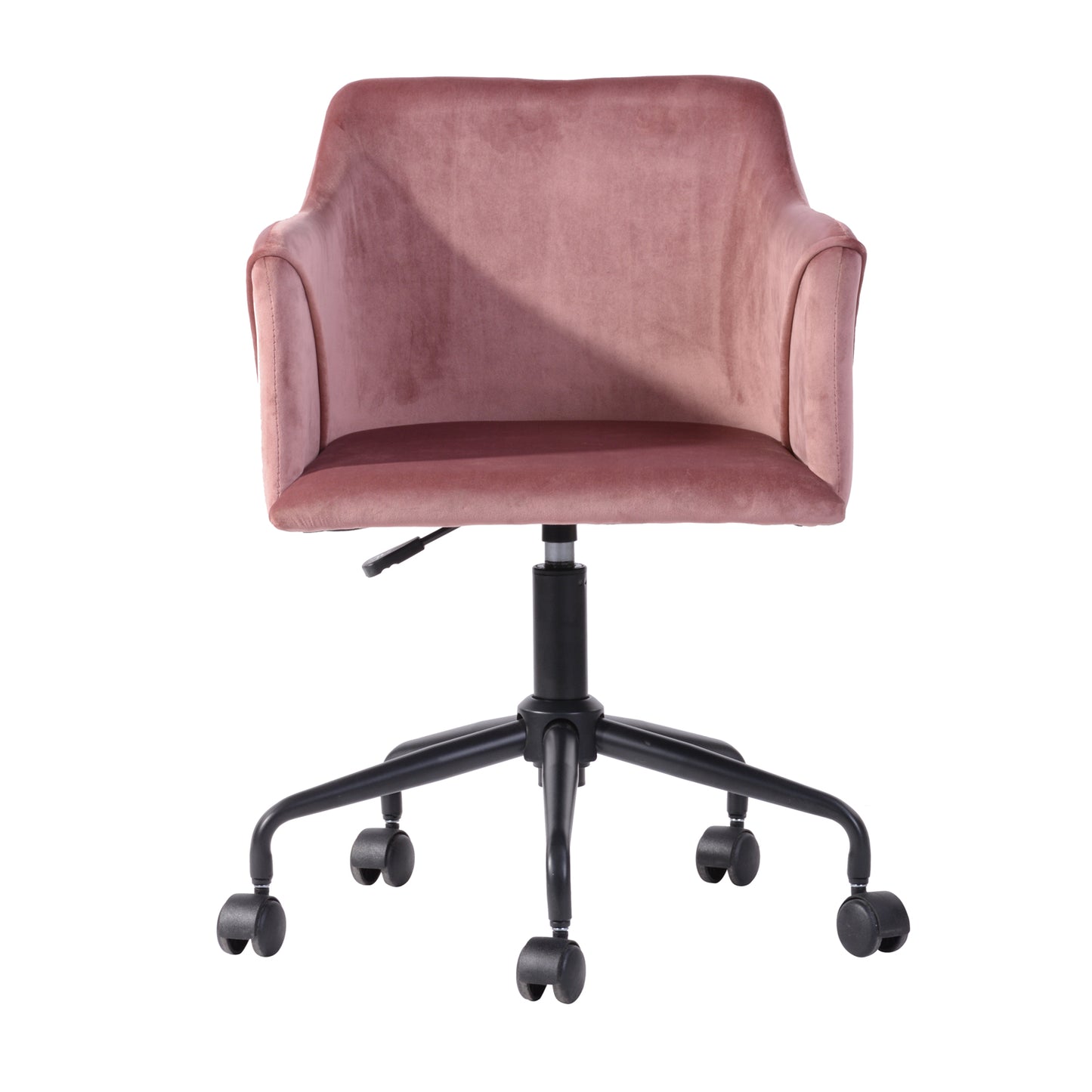 Velvet Upholstered Swivel Ergonomic Home Office Chair Armrest Jamal