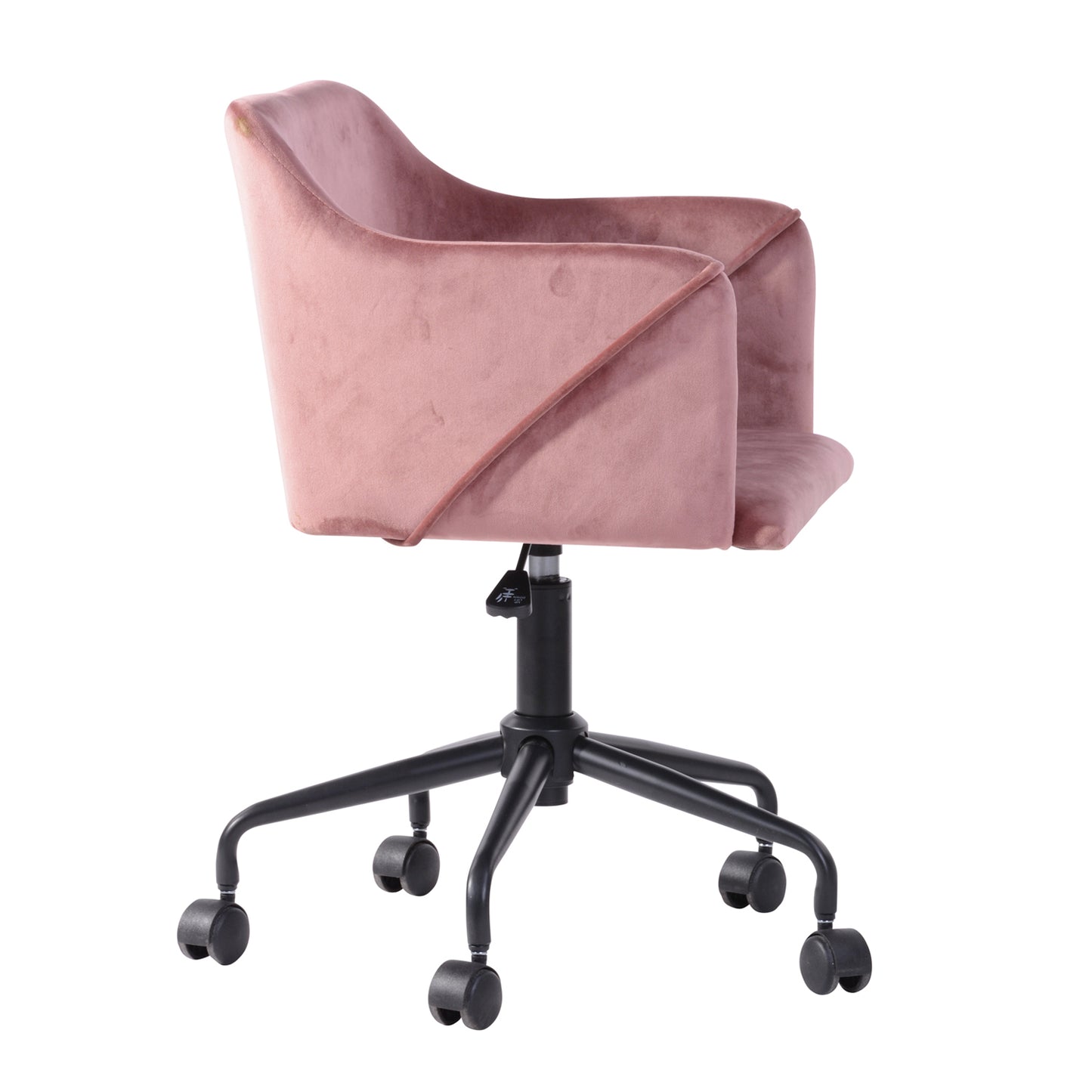 Velvet Upholstered Swivel Ergonomic Home Office Chair Armrest Jamal