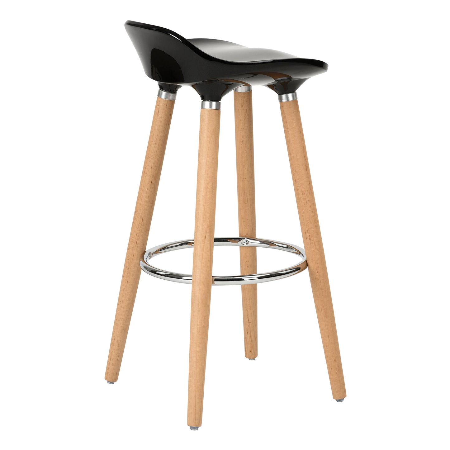 Barstools Plastic Seat Wooden Legs Bar Stools Jasmine