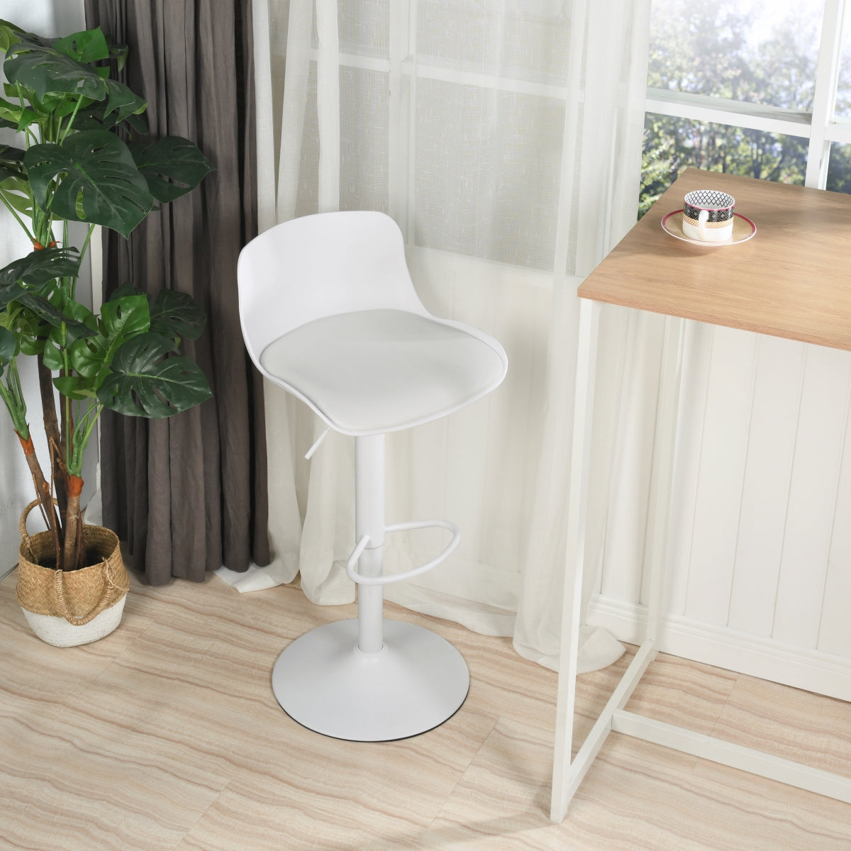 Barstools PU Plastic Seat Swivel Bar Stools Jevon